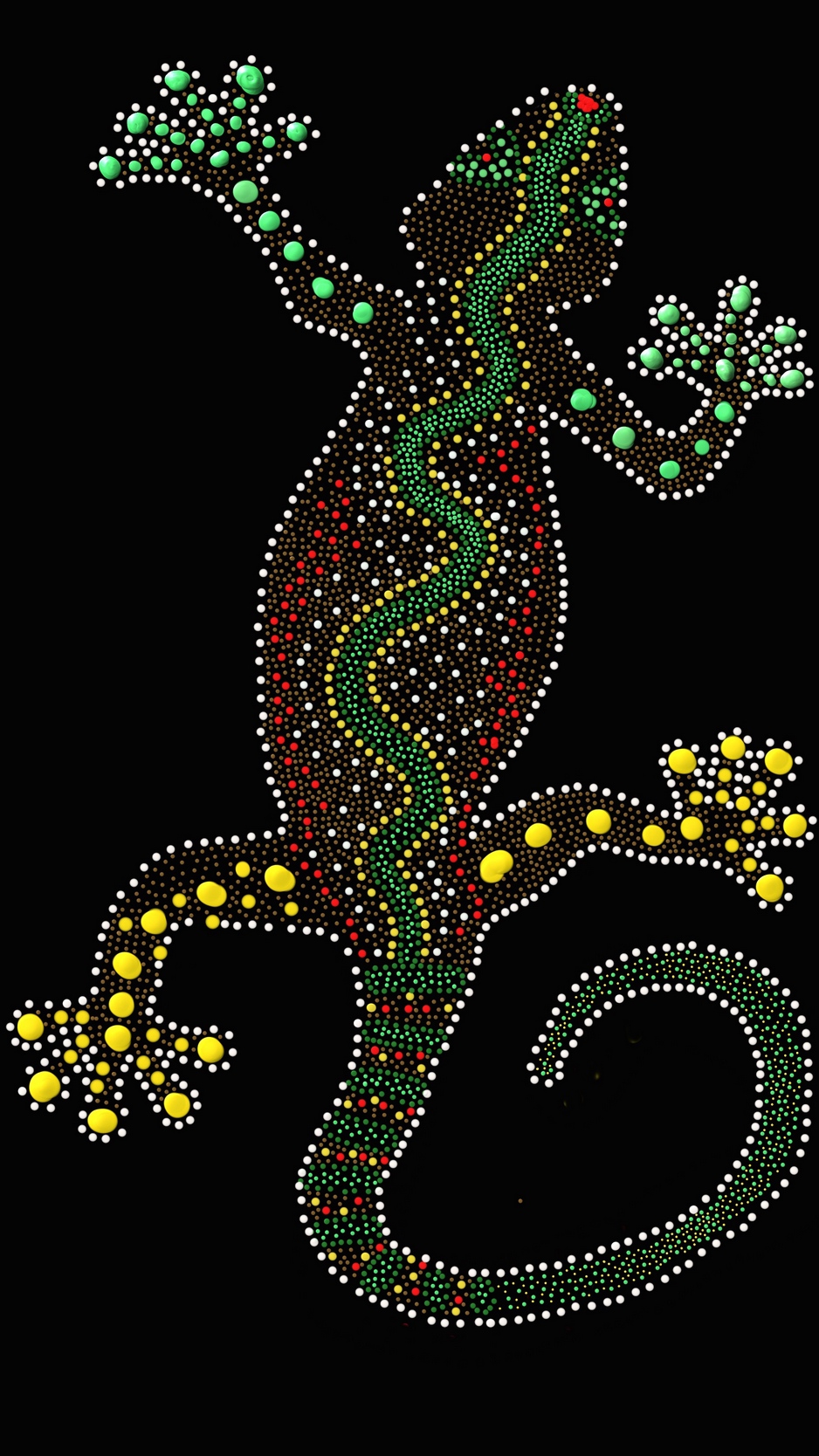Wallpaper Gecko, Lizard, Art, Point - Gecko , HD Wallpaper & Backgrounds