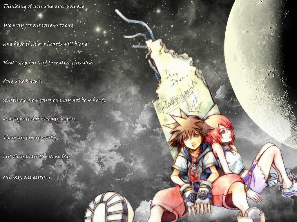 Square Enix, Kingdom Hearts, Kairi, Sora Wallpaper - Kingdom Hearts Wallpaper Sora And Kairi , HD Wallpaper & Backgrounds