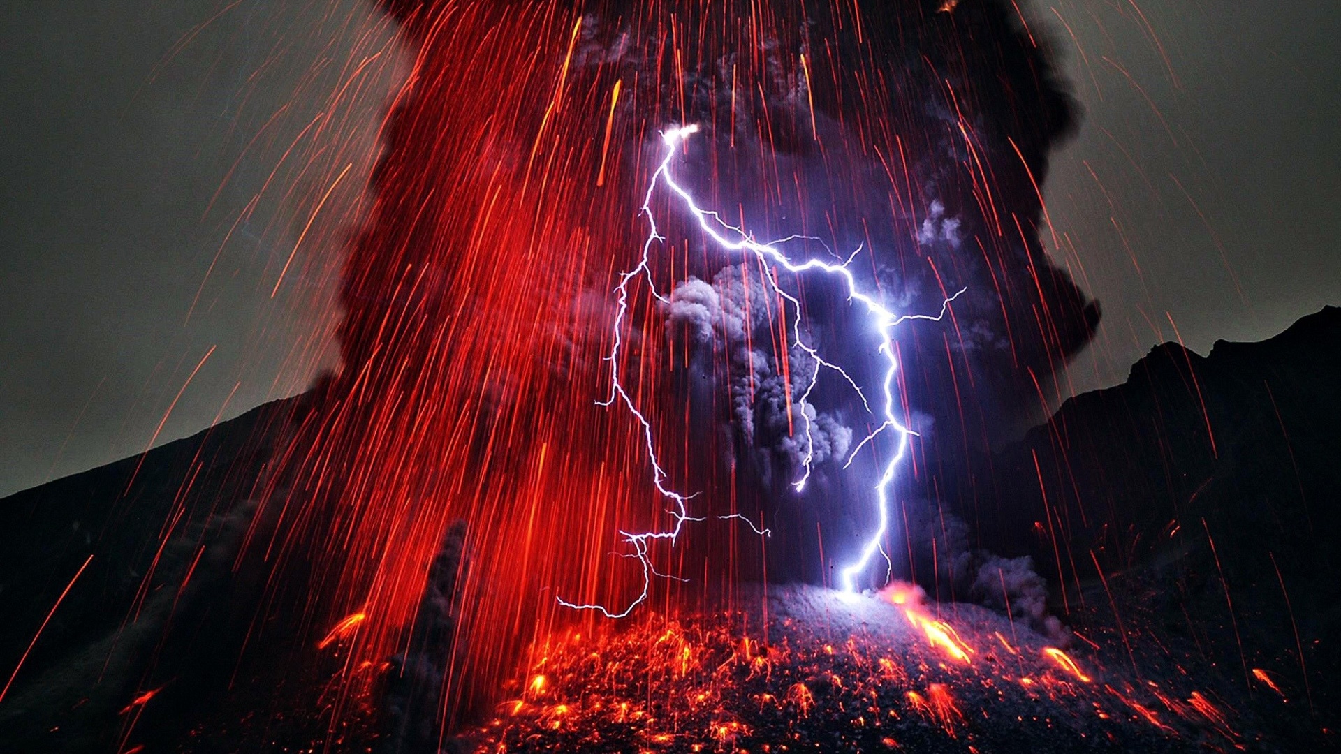 #lava, #long Exposure, #eruption, #hawaii, #lightning, - Japan Sakurajima Volcano , HD Wallpaper & Backgrounds