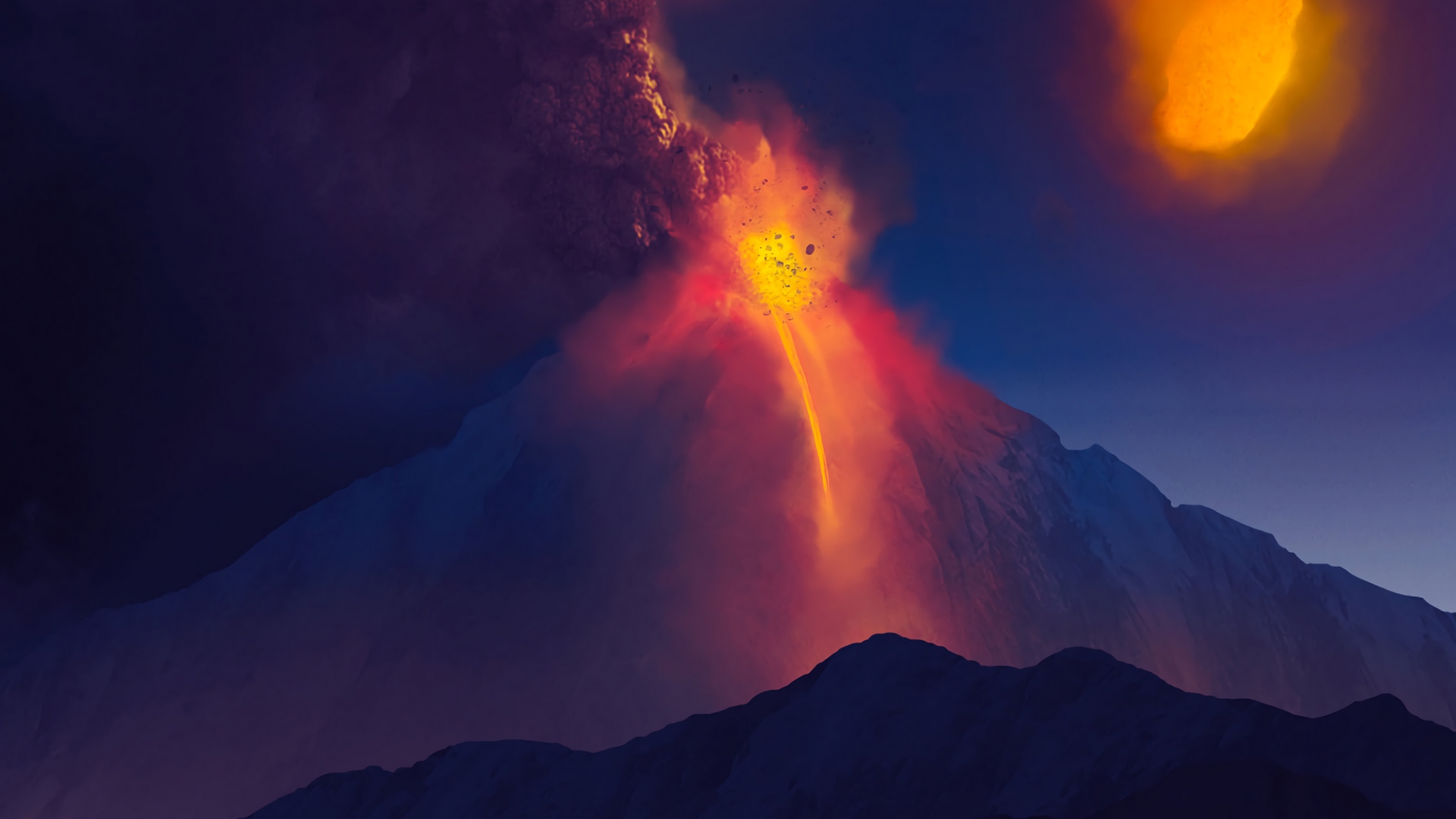 Wallpaper Volcano, Mountain, Art, Stones, Lava - Lava Wallpaper Hd Ipjone , HD Wallpaper & Backgrounds