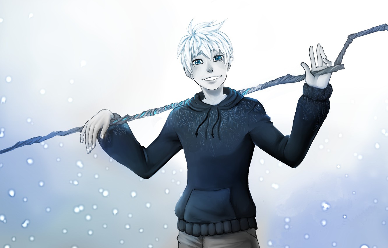 Photo Wallpaper Snow, Staff, Art, Jack Frost - Jack Frost With Staff , HD Wallpaper & Backgrounds