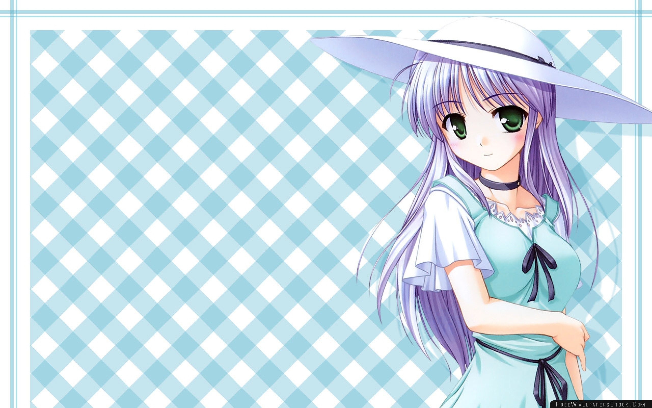 Yori Ruri Iro Girl Hat Dress Cute Wallpaper - Yoake Mae Yori Ruriiro Na , HD Wallpaper & Backgrounds