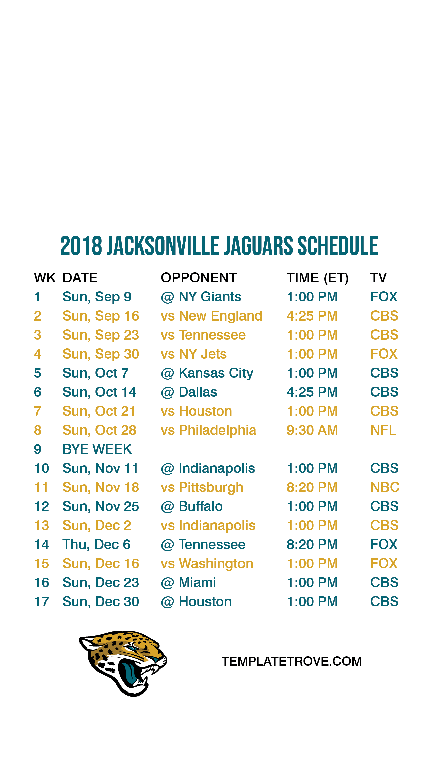 2018 Jacksonville Jaguars Lock Screen Schedule - Seattle Seahawks 2018 2019 Schedule , HD Wallpaper & Backgrounds