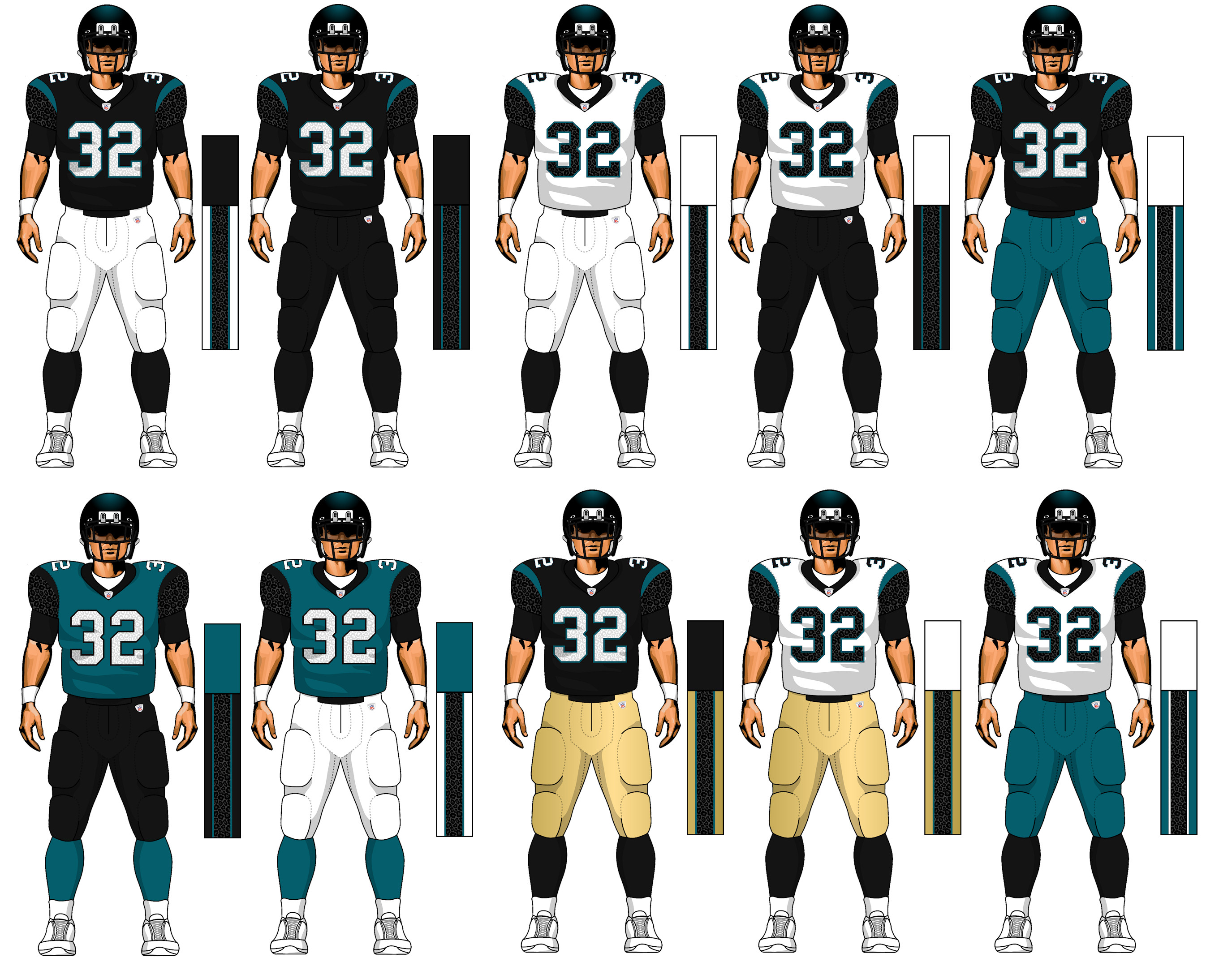 Jacksonville Jaguars Nfl Football Fw Wallpaper - Jaguars Uniforms Through The Years , HD Wallpaper & Backgrounds
