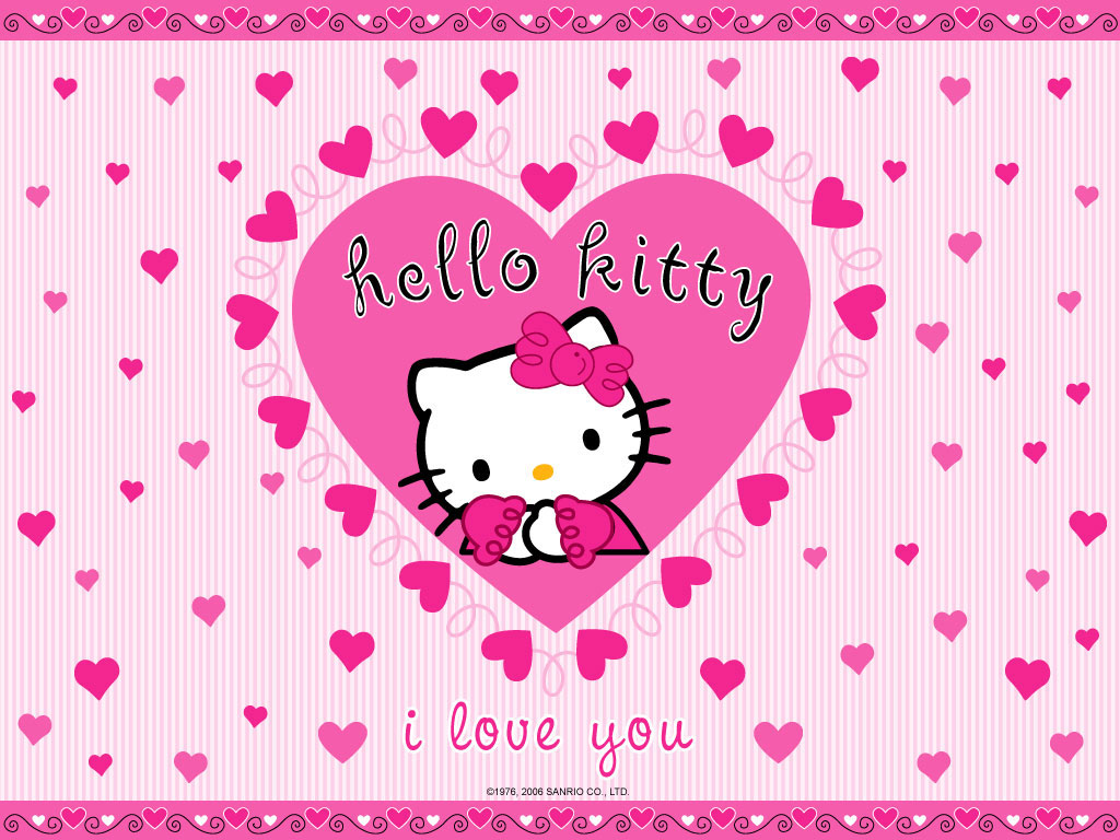 Cute Love Wallpapers For Mobile 13 Background - Hello Kitty Pink Love , HD Wallpaper & Backgrounds