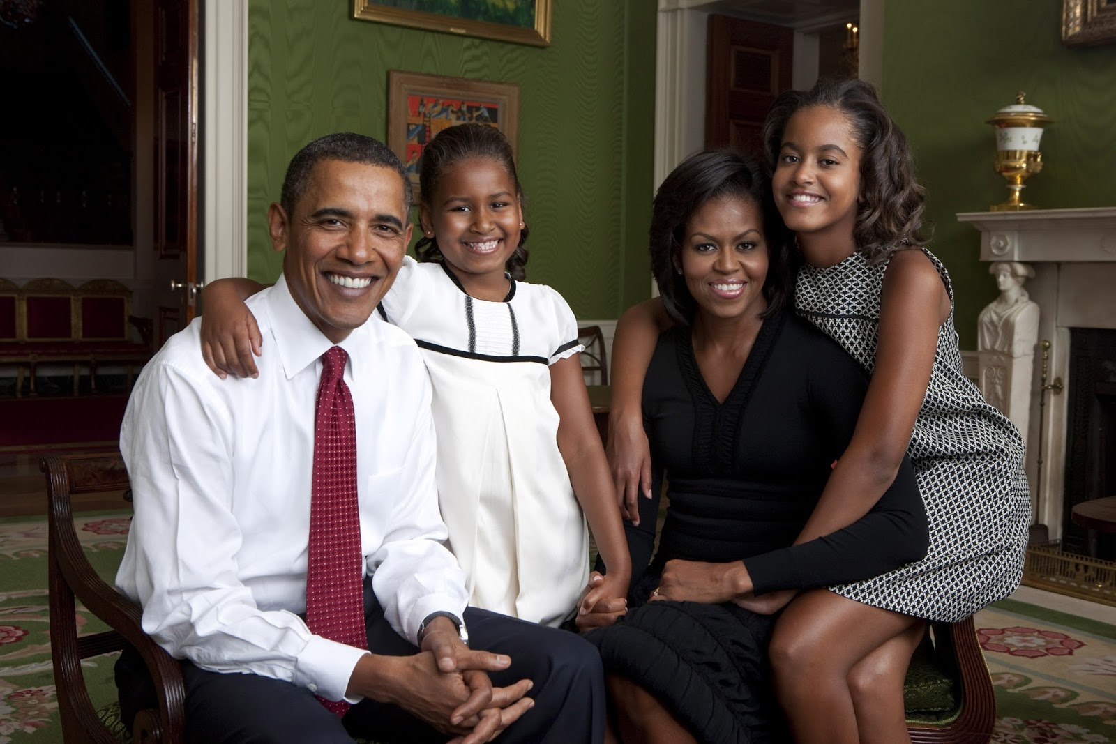 Obama Family Portrait Barack Obama Hd Wallpaper Linkobama - Obama Family , HD Wallpaper & Backgrounds