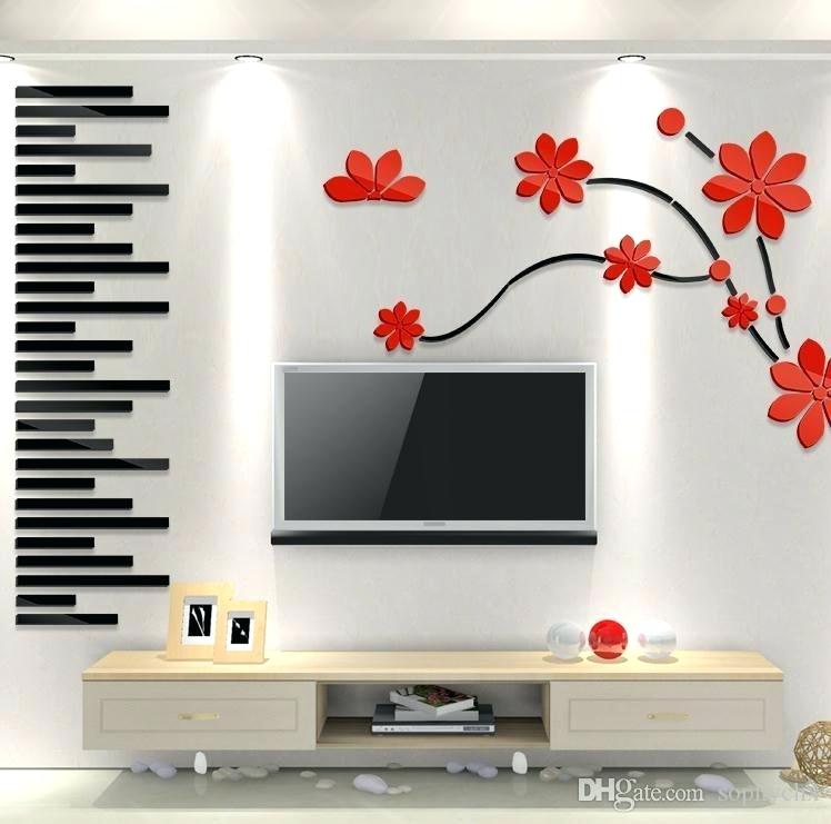 3d Wallpaper Sticker Flowers Wall Stickers Creative - Wall , HD Wallpaper & Backgrounds