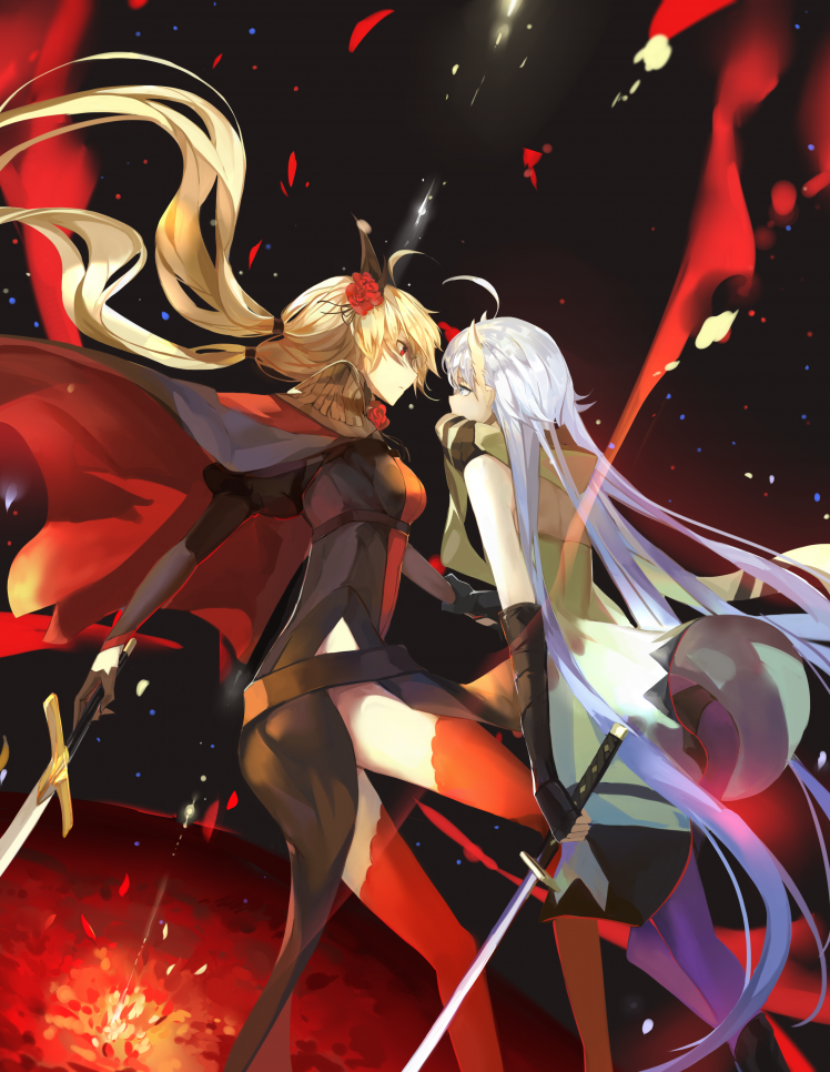 Sword, Anime Girls, Anime, Pixiv Fantasia, Original - Illustration , HD Wallpaper & Backgrounds