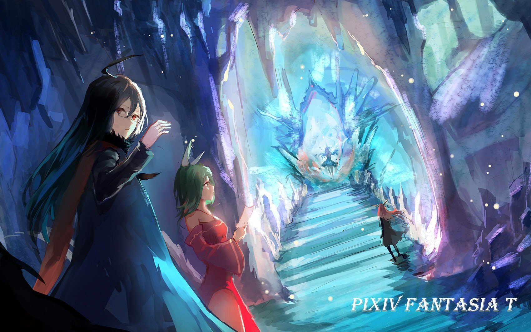 Anime, Pixiv Fantasia, Colorful 4k Hd Wallpaper - Fantasy World Anime Blue , HD Wallpaper & Backgrounds