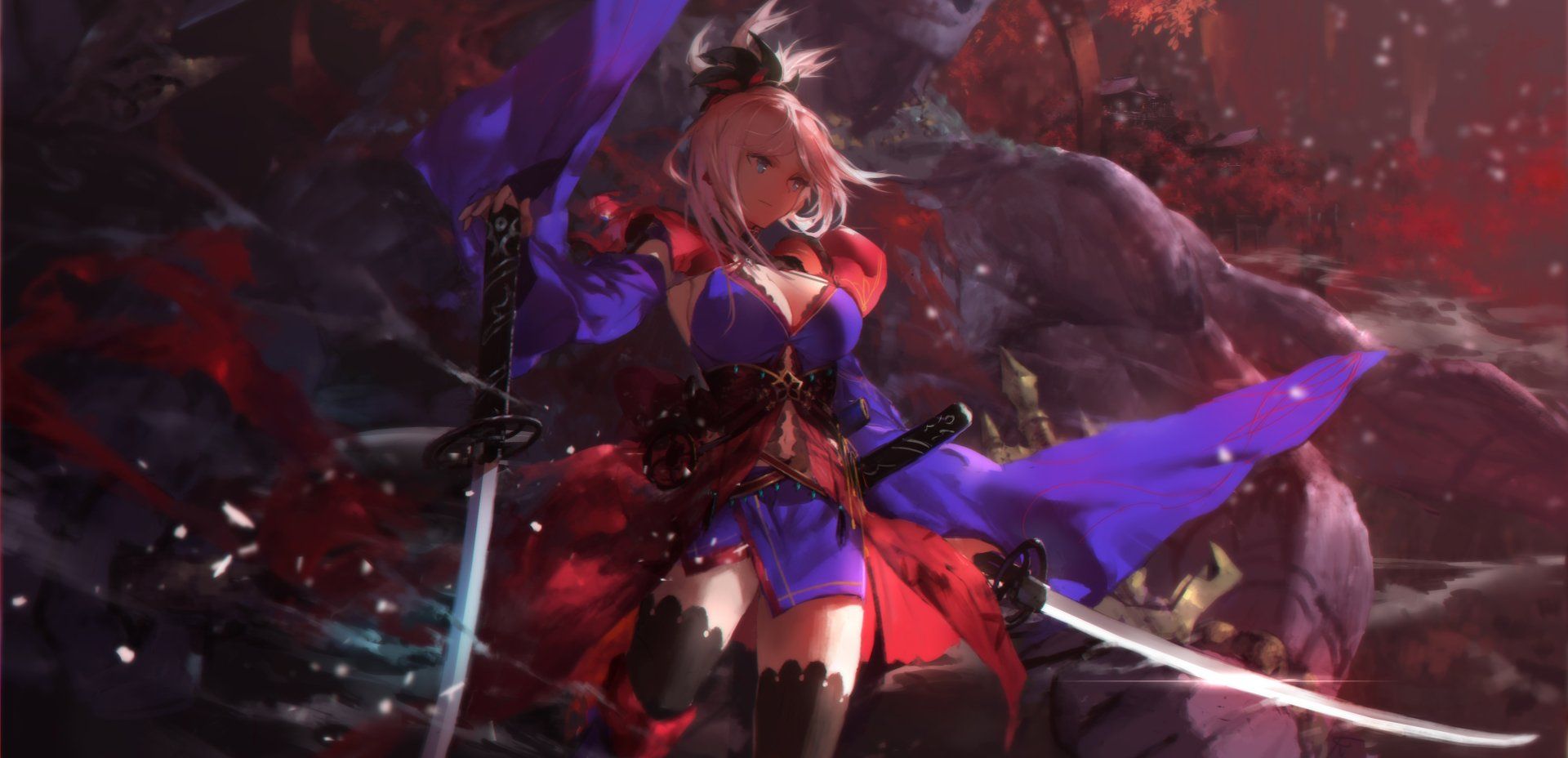 Anime Fate/grand Order Musashi Miyamoto Wallpaper - Fate Grand Order Musashi , HD Wallpaper & Backgrounds