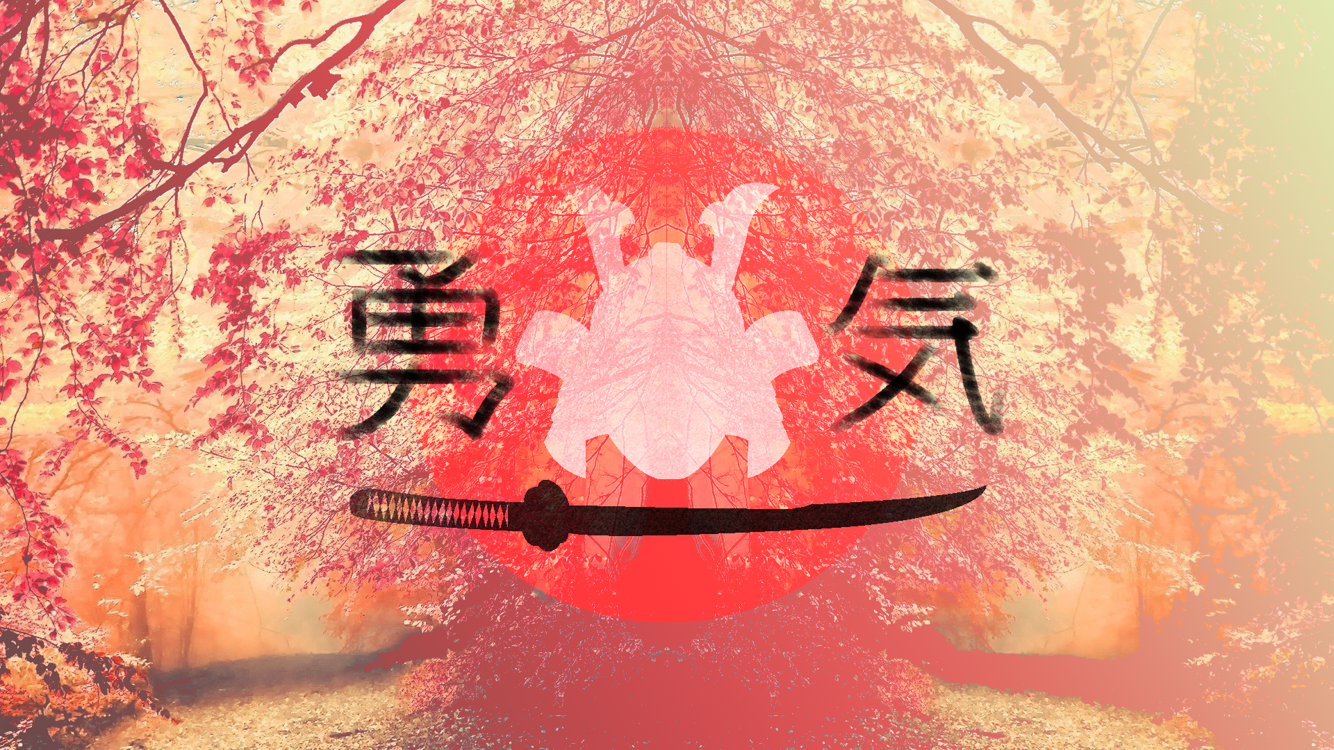#kanji, #japan, #samurai, #pink, Wallpaper - Fond D Ecran Hd Animé Windows 8 , HD Wallpaper & Backgrounds