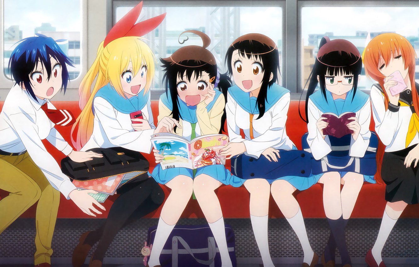 Photo Wallpaper Girls, School Uniform, Anime, Art, - Nisekoi All Female Characters , HD Wallpaper & Backgrounds