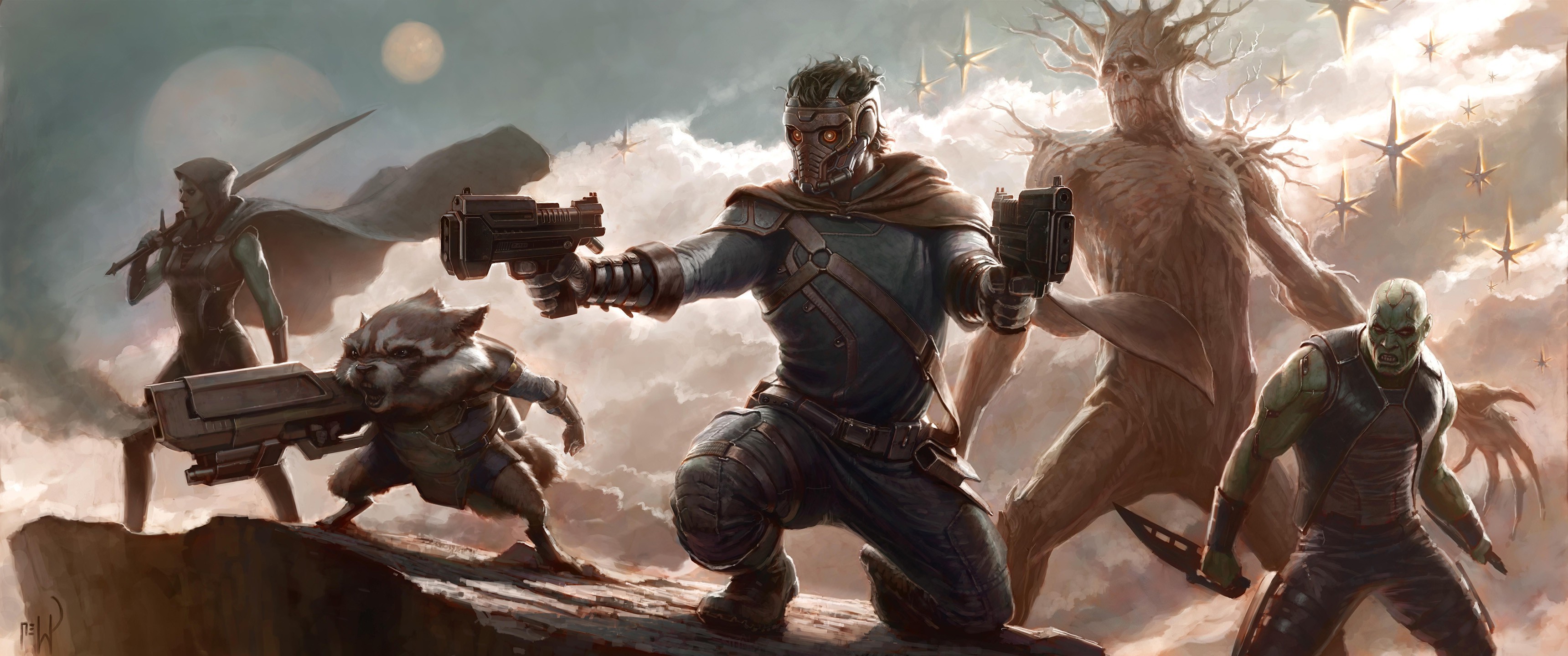 Batista, Guardians Of The Galaxy Wallpapers Hd / Desktop - Mass Effect Battle Art , HD Wallpaper & Backgrounds