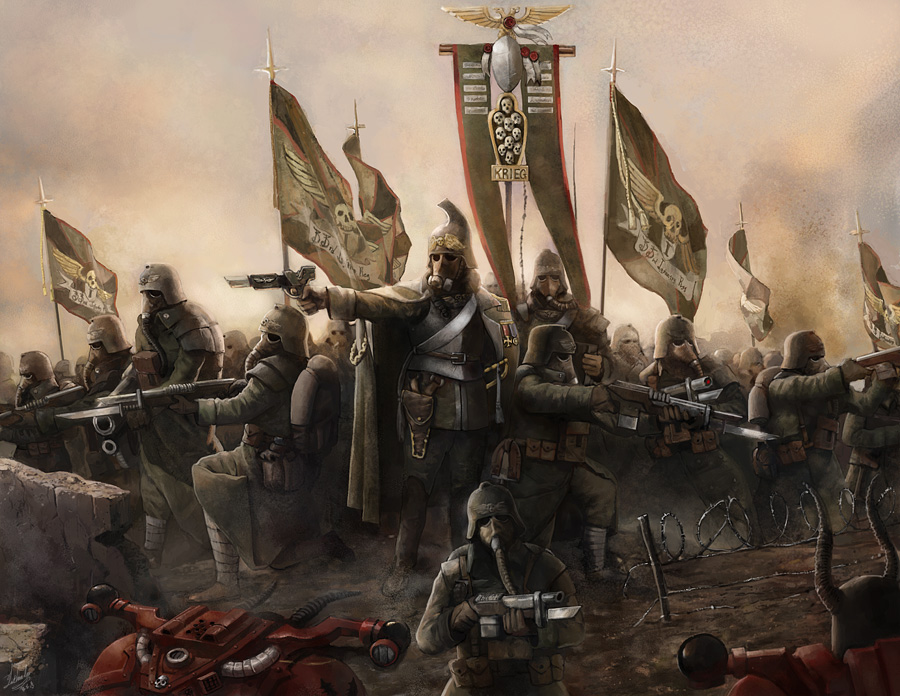 We Are The Immortal Shield - Wh40k Death Korps Of Krieg , HD Wallpaper & Backgrounds