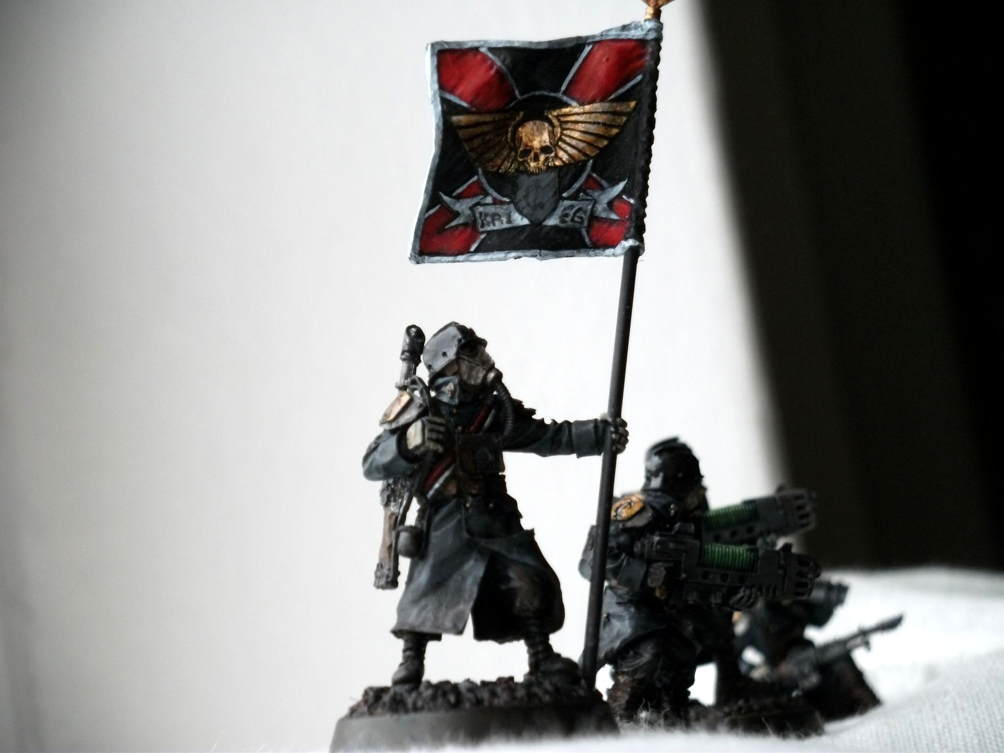 Banner, Bearer, Command, Death, Death Korps Of Krieg, - Death Korps Of Krieg Platoon Standard , HD Wallpaper & Backgrounds