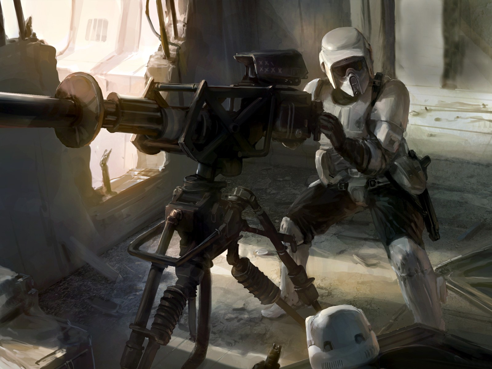 Wallpaper - Star Wars Scout Trooper Art , HD Wallpaper & Backgrounds