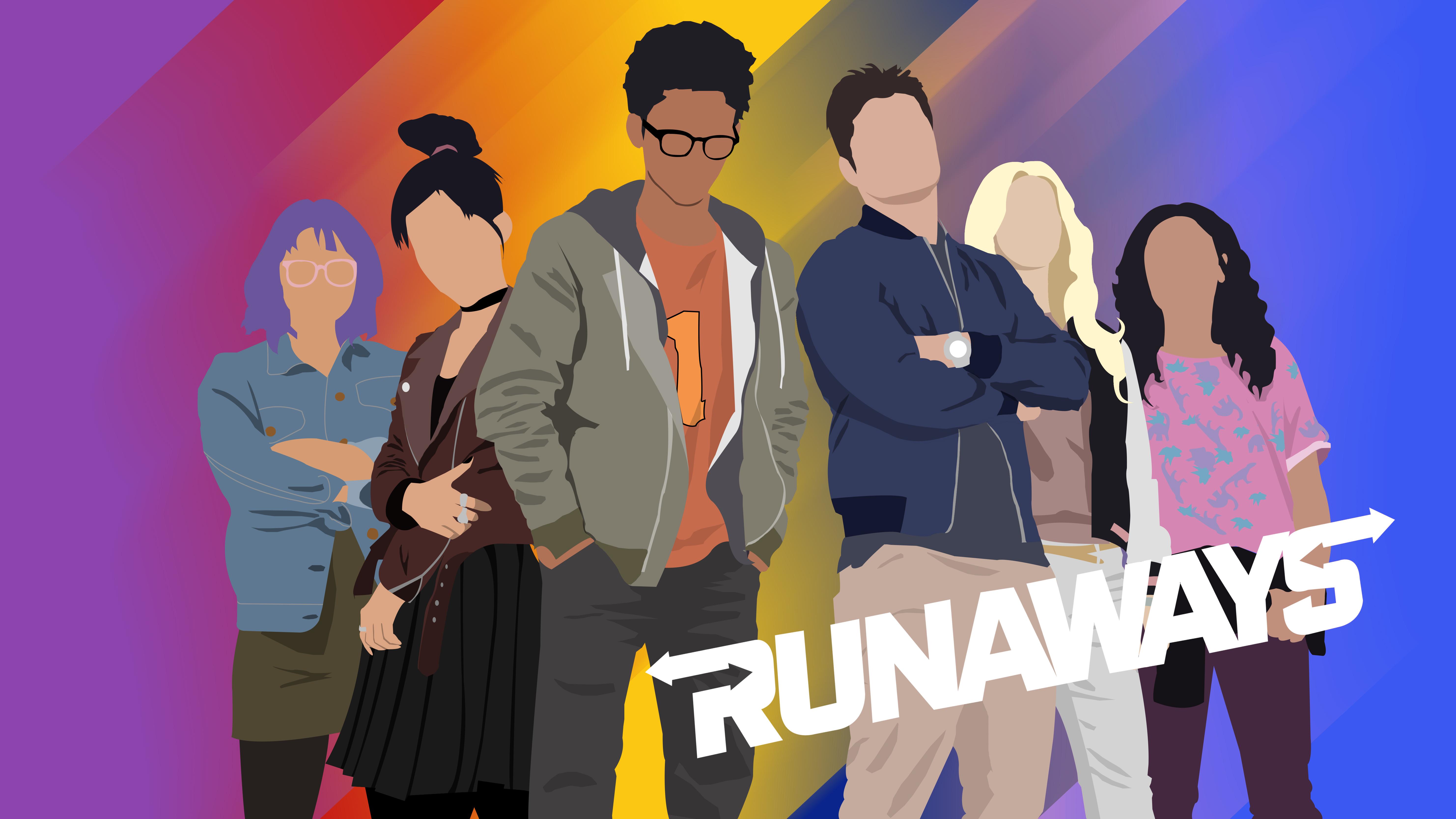 Made A Vector Art Wallpaper [runaways] - Marvel Runaways Season 2 , HD Wallpaper & Backgrounds