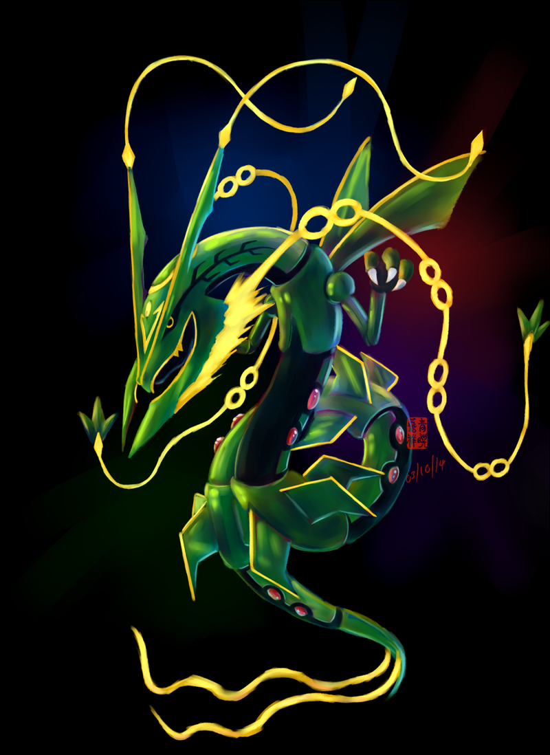 Mega Rayquaza Aka Don't Mess With The Boss Dragon By - Cool Rayquaza , HD Wallpaper & Backgrounds