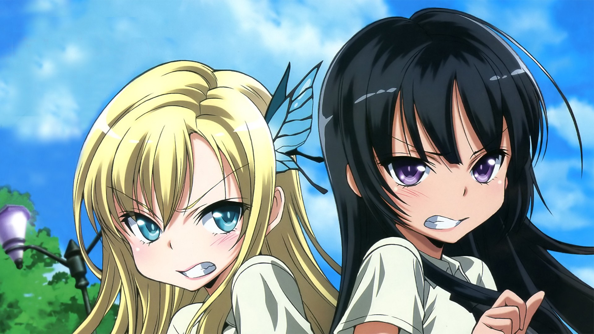 350kib, 1920x1080, Haganai 01202 - Sena Kashiwazaki And Yozora Mikazuki , HD Wallpaper & Backgrounds