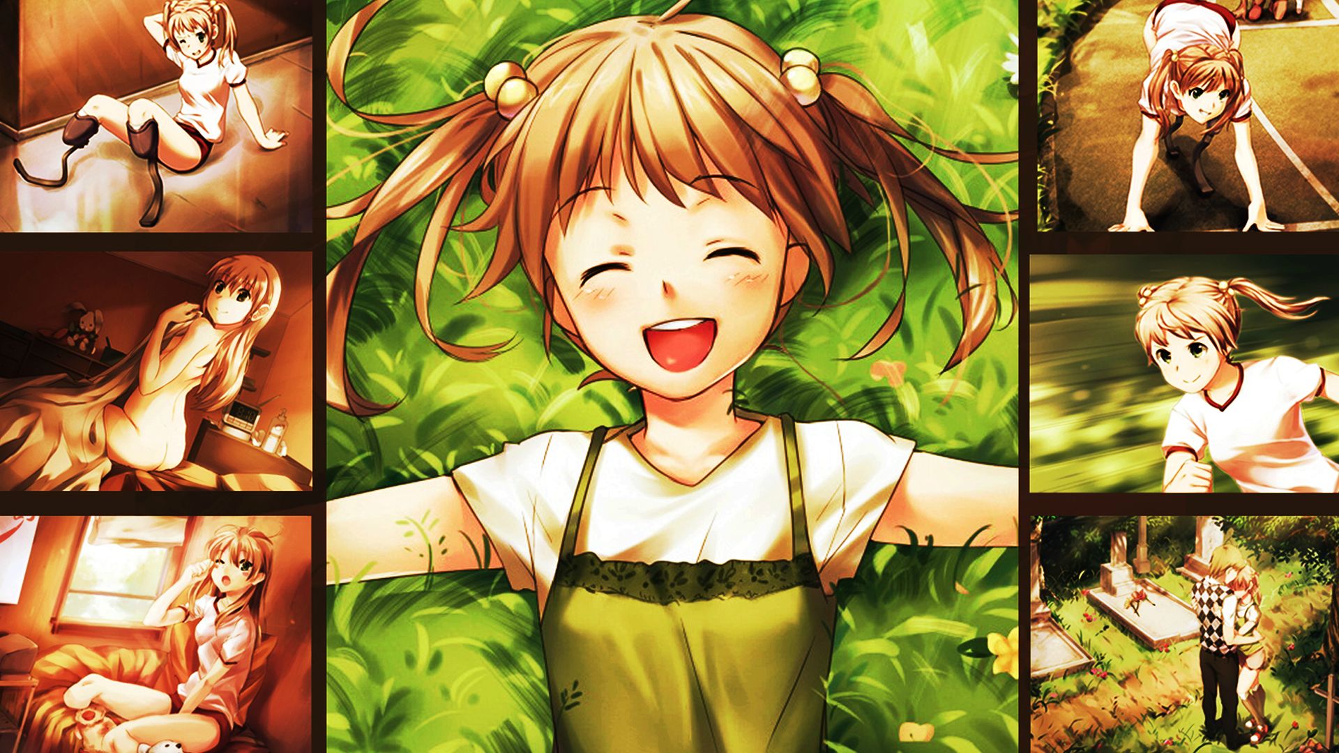 Katawa Shoujo Green Anime Art Mangaka - Katawa Shoujo Emi Ibarazaki , HD Wallpaper & Backgrounds