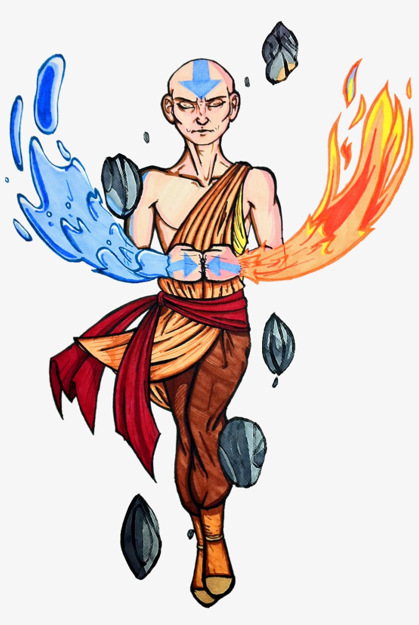 Avatar Aang - Cartoon - Cartoon Avatar Aang , HD Wallpaper & Backgrounds