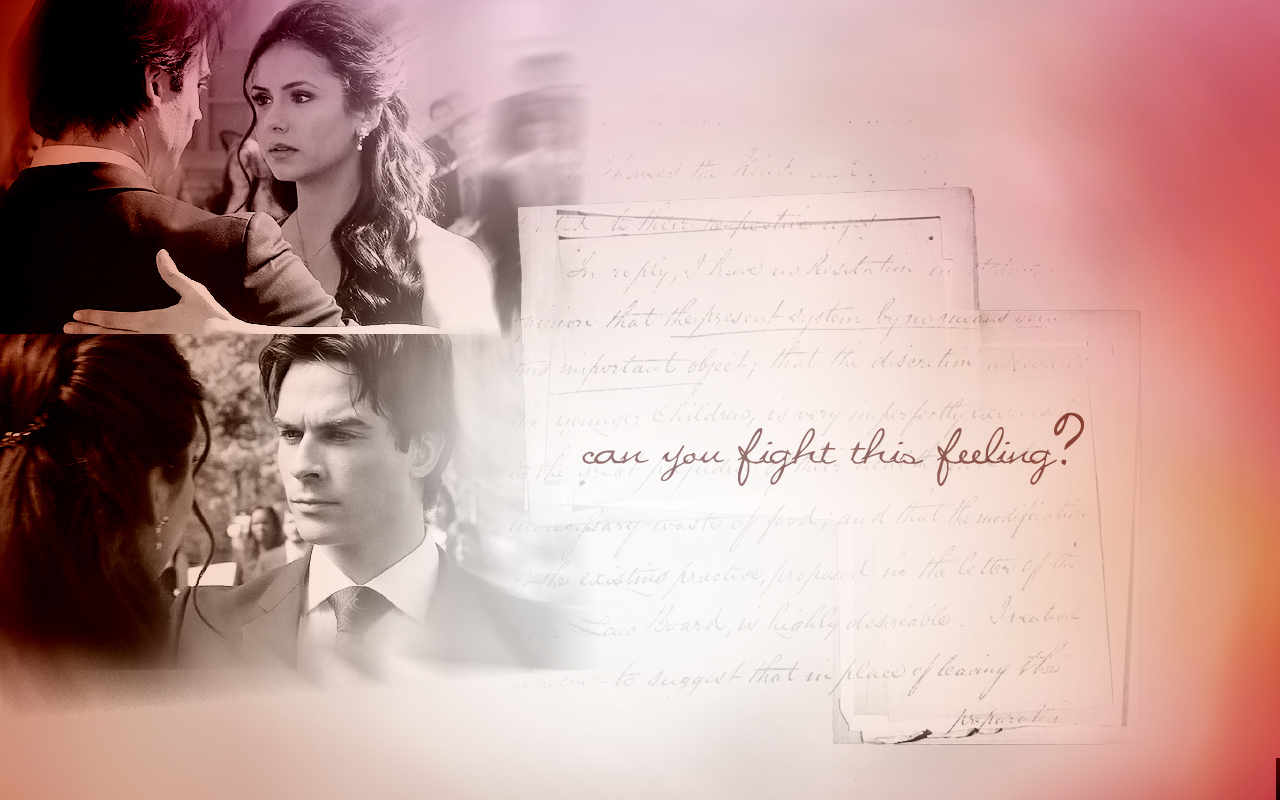 Delena ♥ - Damon Salvatore And Elena Gilbert , HD Wallpaper & Backgrounds