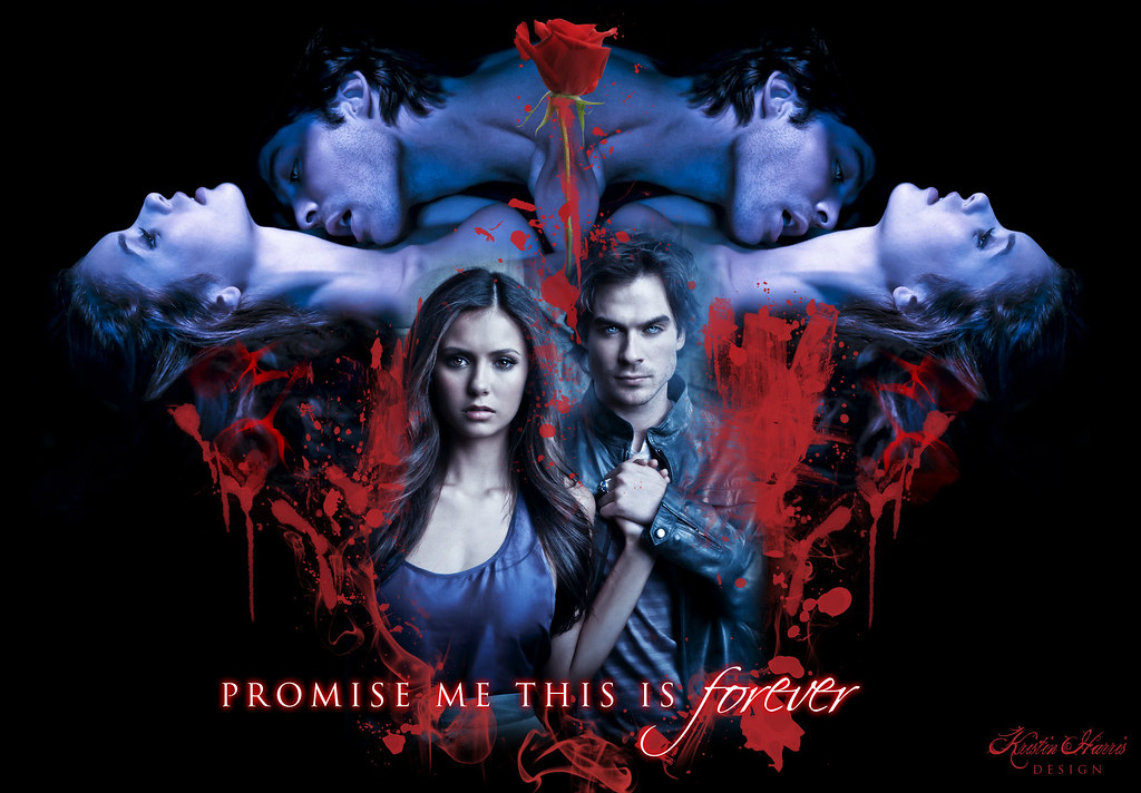 Damon And Elena Tags - "the Vampire Diaries" (2009) , HD Wallpaper & Backgrounds