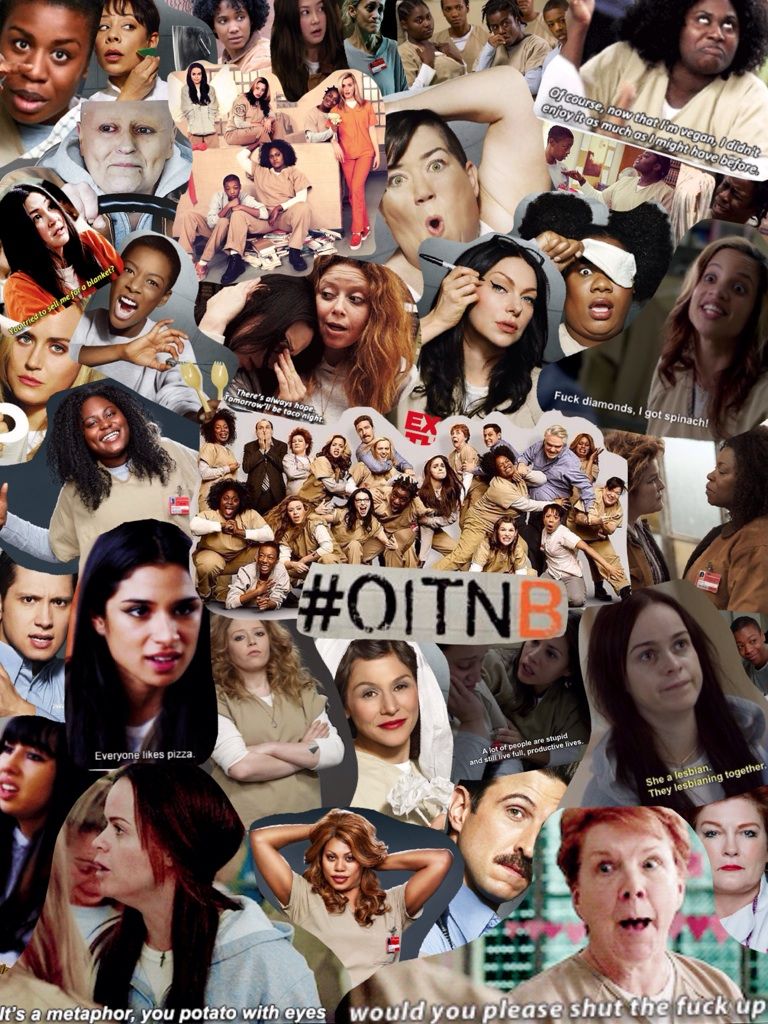 Black Wallpaper Iphone, Film Serie, Google - Orange Is The New Black Collage , HD Wallpaper & Backgrounds