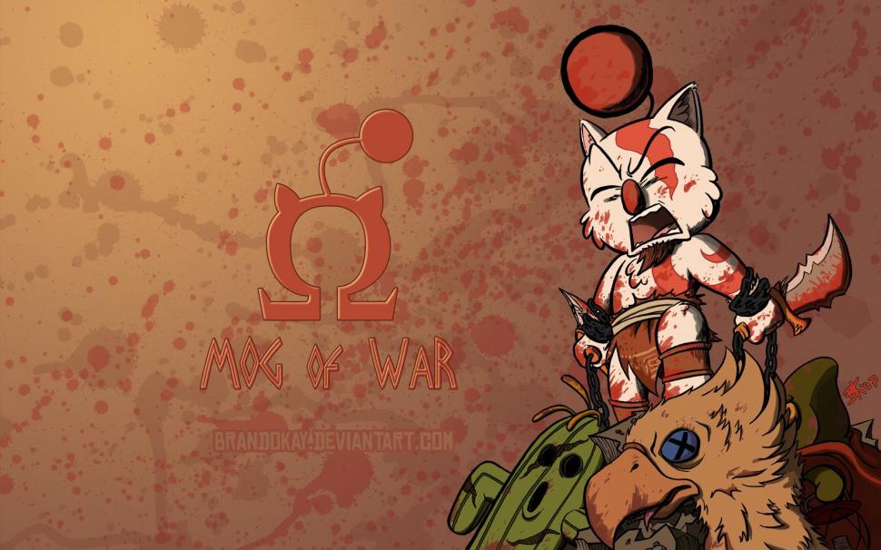 Final Fantasy God Of War Mog Of War Moogle Chocobo - Tonberry Moogle Chocobo Cactuar , HD Wallpaper & Backgrounds