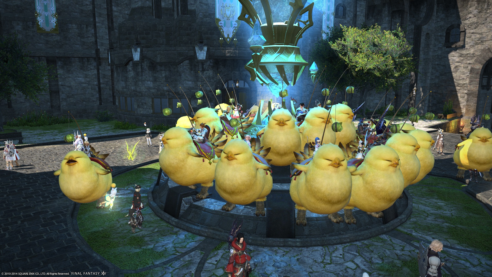 Ring Around The Aetheryte - Ff14 Fat Chocobo Gif , HD Wallpaper & Backgrounds