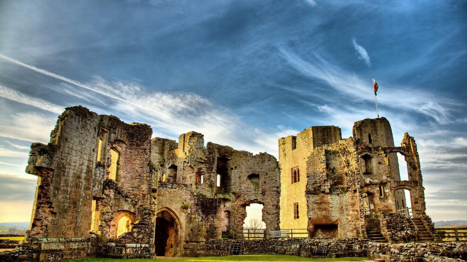 Architecture, Castle, Nature, Landscape, Hill, Trees, - Wales Castle Landscape , HD Wallpaper & Backgrounds