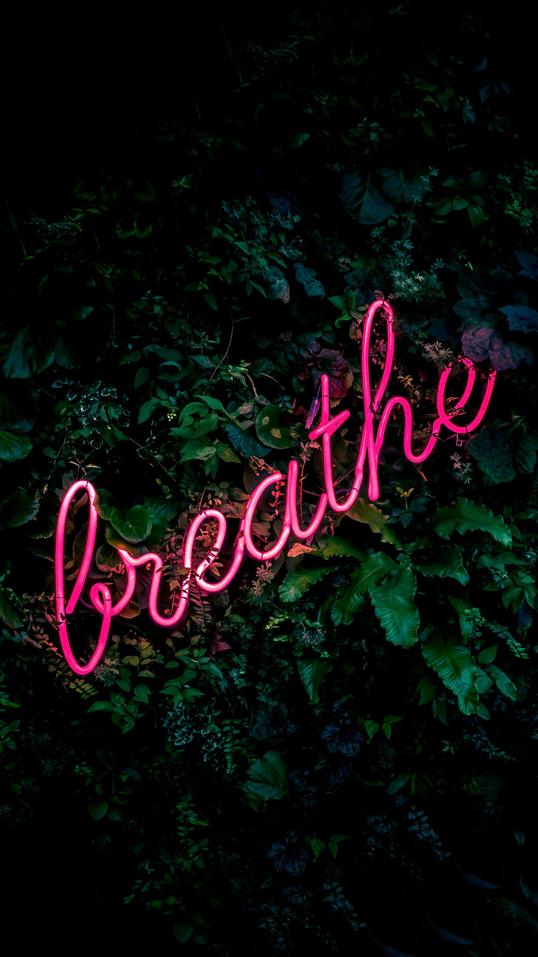 Iphone Wallpaper Neon Sign Breathe Neon Sign - Iphone Wallpaper Neon Sign , HD Wallpaper & Backgrounds