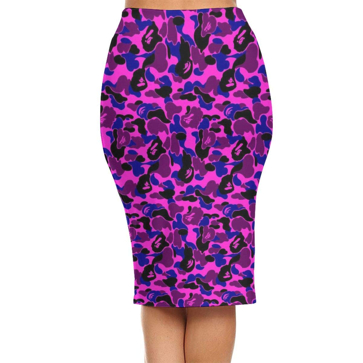 Purple Camo Wallpaper Women's Midi High Waist Skirt - Purple Bape Camo , HD Wallpaper & Backgrounds