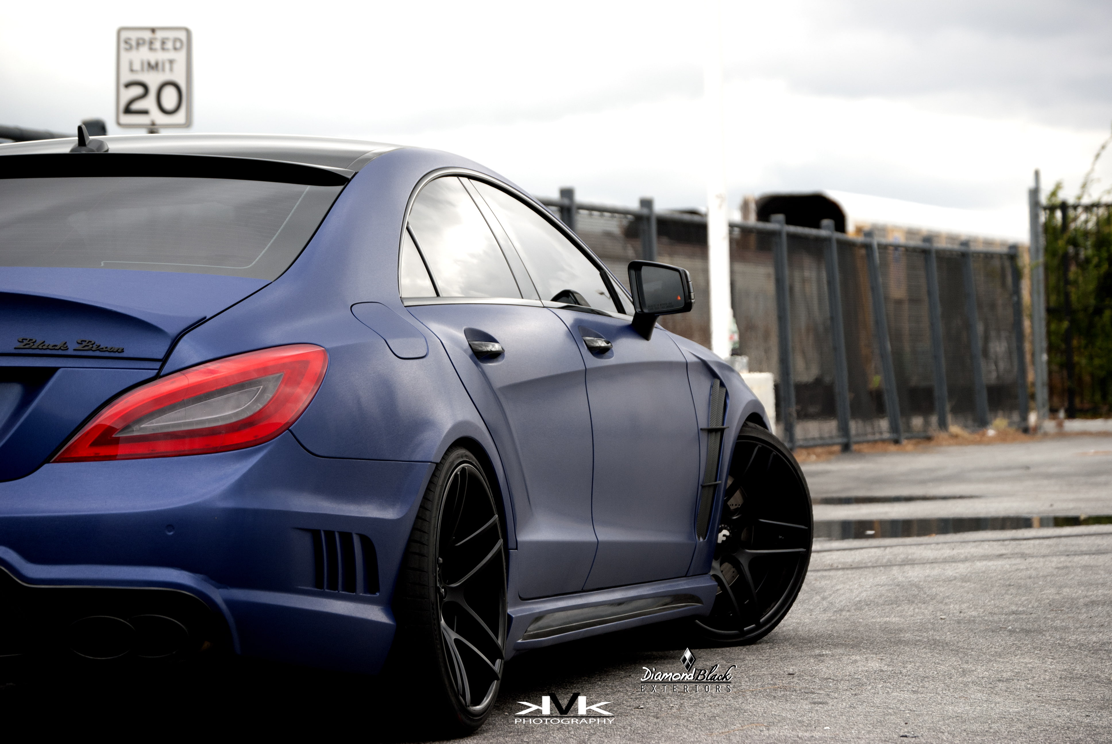 Blue Sedan, Cls, Tuning, Mercedes, Buffalo, Wald, Black - Cls 63 Amg Wrapped , HD Wallpaper & Backgrounds