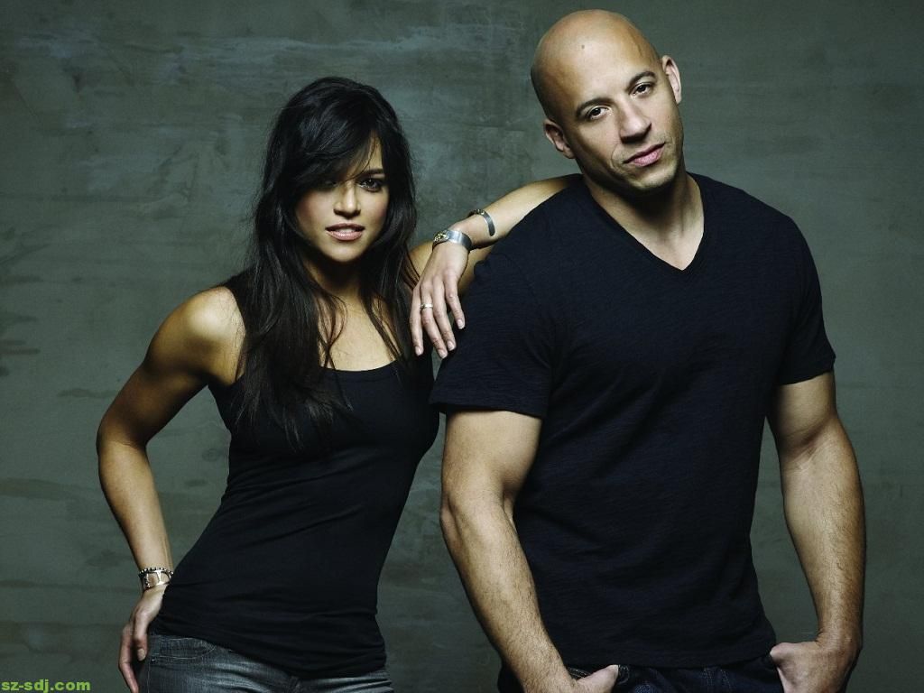 Vin Diesel With Michelle Rodriguez Wallpapers - Michelle Rodriguez Y Vin Diesel , HD Wallpaper & Backgrounds