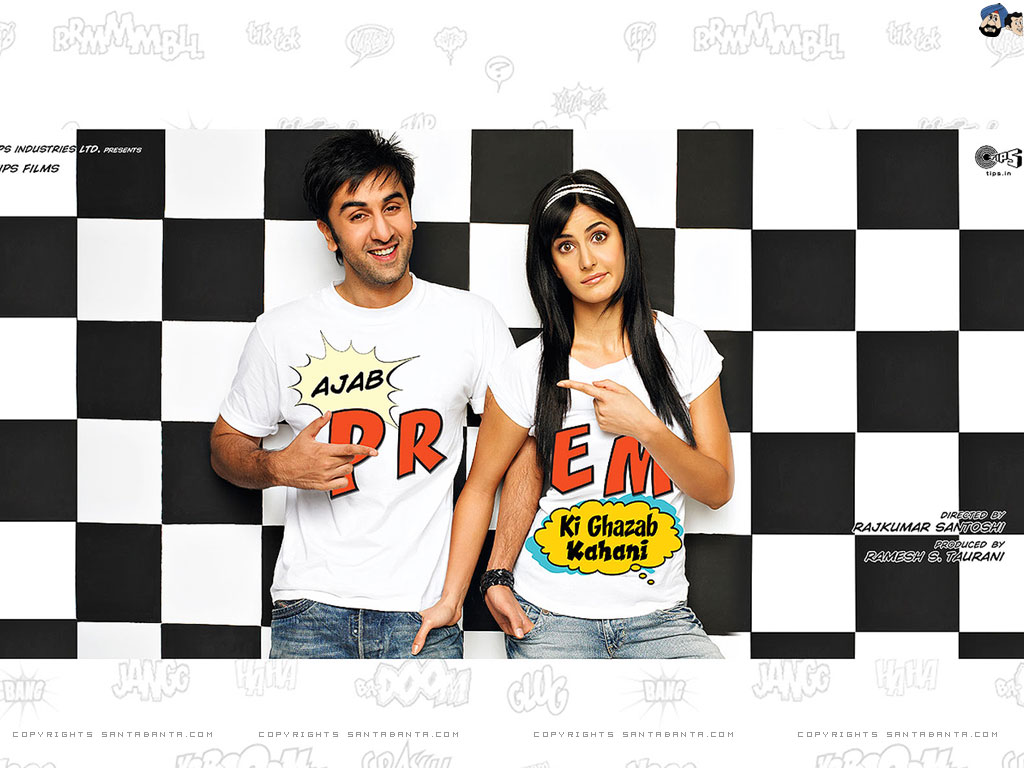 Ajab Prem Ki Ghazab Kahani - Ranbir Kapoor And Katrina Kaif In Ajab Prem Ki Gajab , HD Wallpaper & Backgrounds