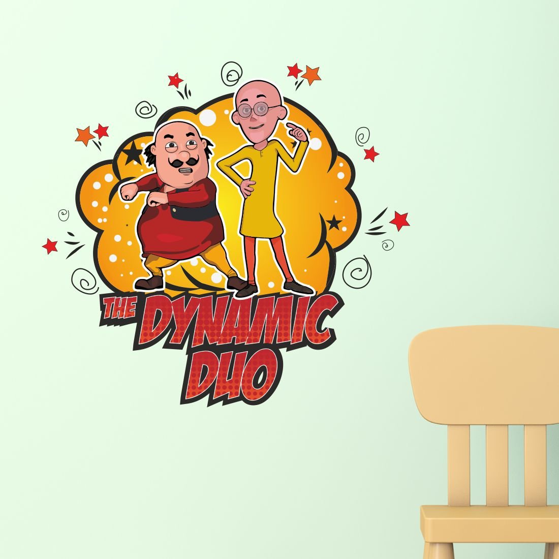 Buy Asian Paints 'motu Patlu The Dynamic Duo' Wall - Chair , HD Wallpaper & Backgrounds