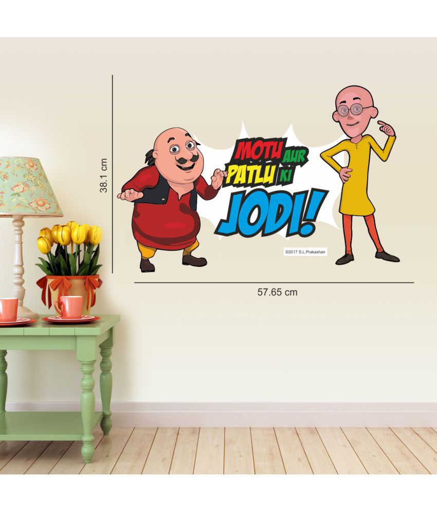 Asian Paints Motu Aur Patlu Ki Jodi Cartoon - Motu Patlu Wall Stickers , HD Wallpaper & Backgrounds