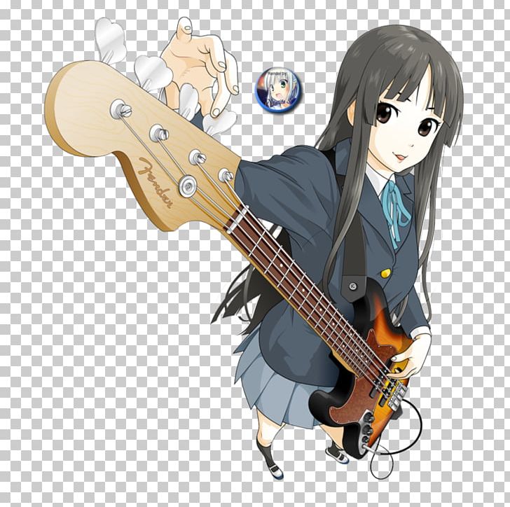 Mio Akiyama Bass Guitar Anime K-on Png, Clipart, Anime, - Anime Girl Playing Guitar Base , HD Wallpaper & Backgrounds