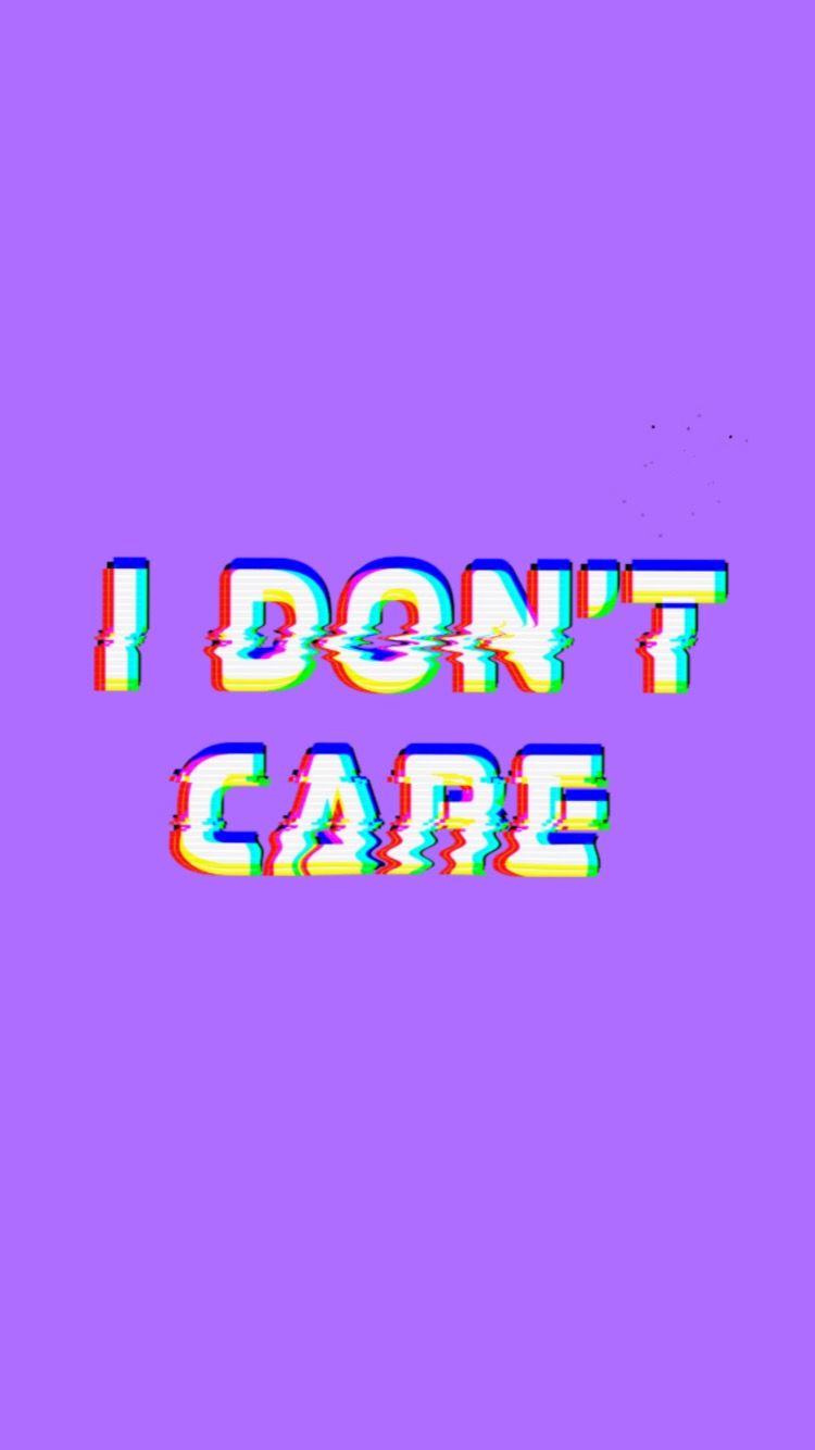 #wallpaper #tumblr #tumblrwallpaper #purple #aesthetic - Aesthetic I Dont Care , HD Wallpaper & Backgrounds