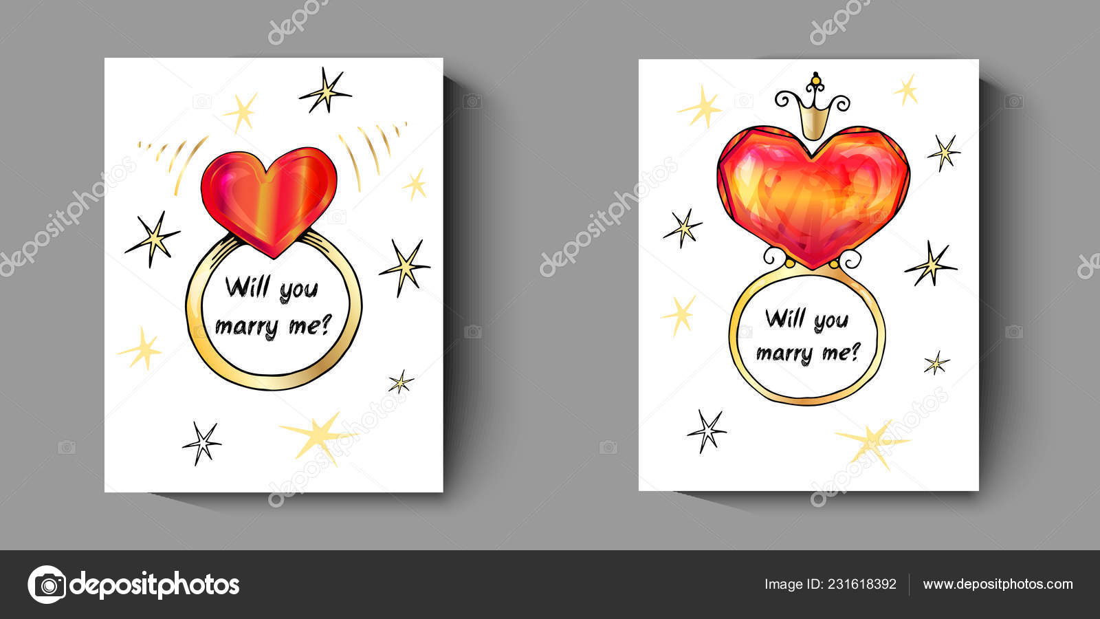 Cards With The Image Of Diamond Rings In The Form Of - Heart , HD Wallpaper & Backgrounds