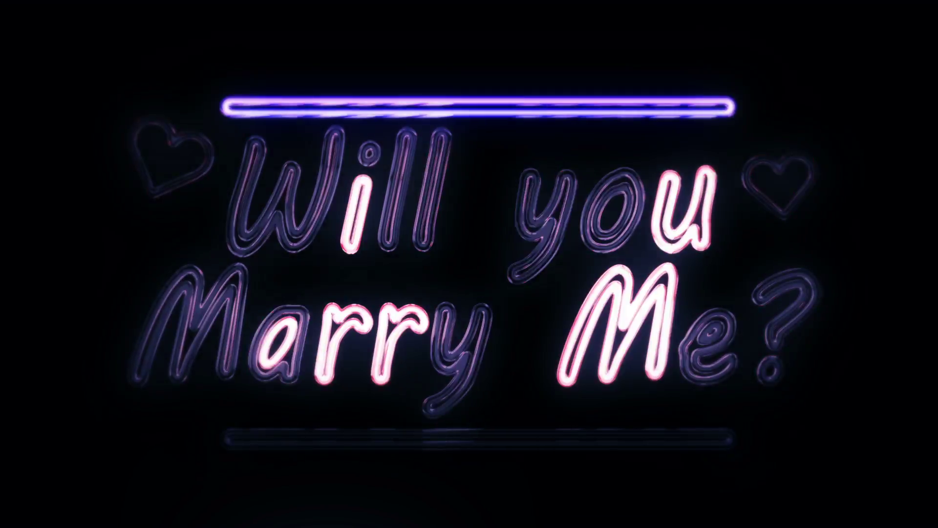 Will You Marry Me Neon Sign In Retro Style Turning - Neon Sign , HD Wallpaper & Backgrounds