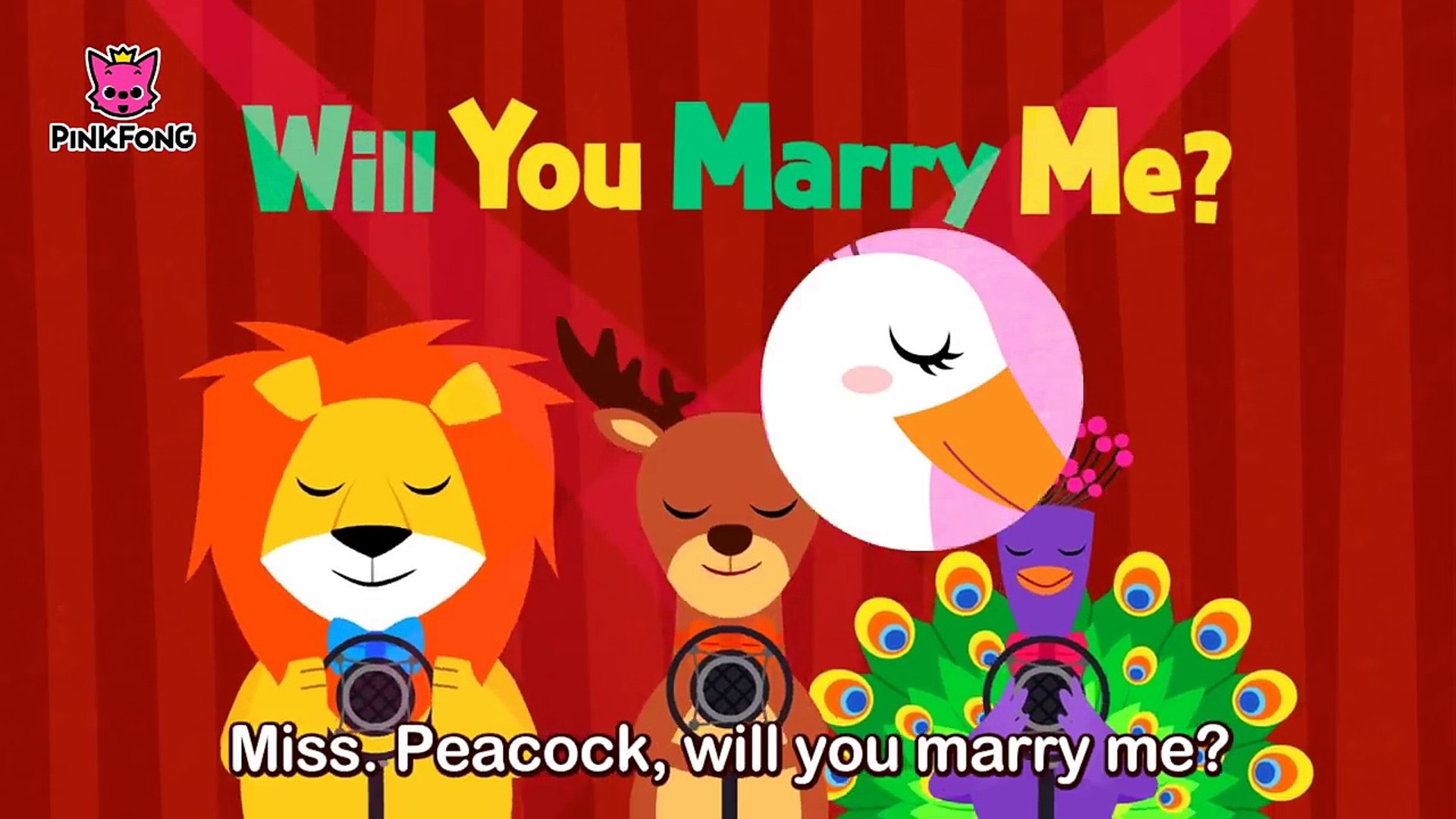 Will You Marry Me Animal Songs Pinkfong Songs For Children-wqretgd - Cartoon , HD Wallpaper & Backgrounds