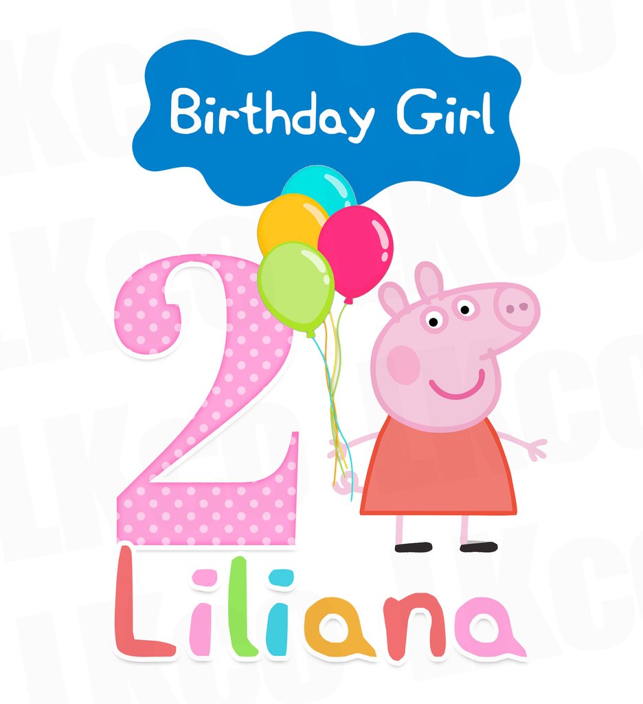 Happy Birthday Clipart Peppa Pig - Peppa Pig Birthday Girl Shirt , HD Wallpaper & Backgrounds