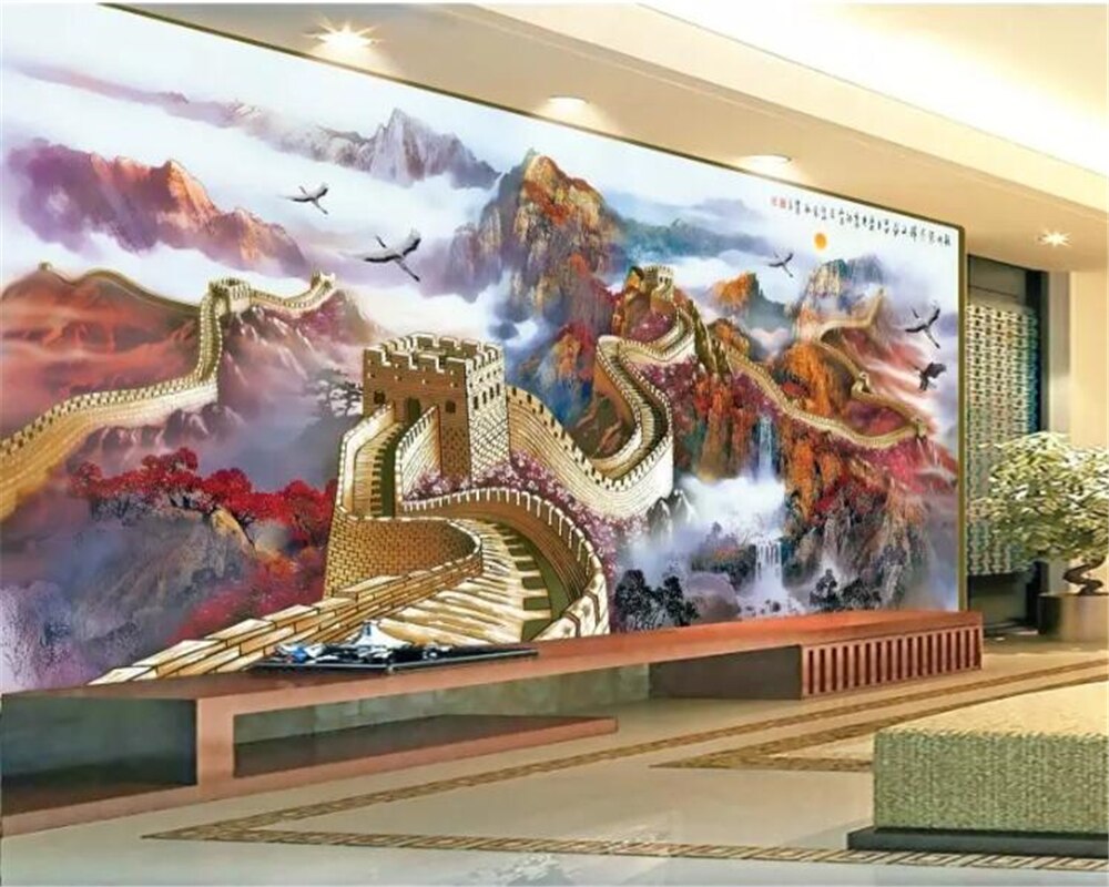 Beibehang Custom Photo Wallpapers 3d Mural Miles Great - Murales Paisaje Chino , HD Wallpaper & Backgrounds