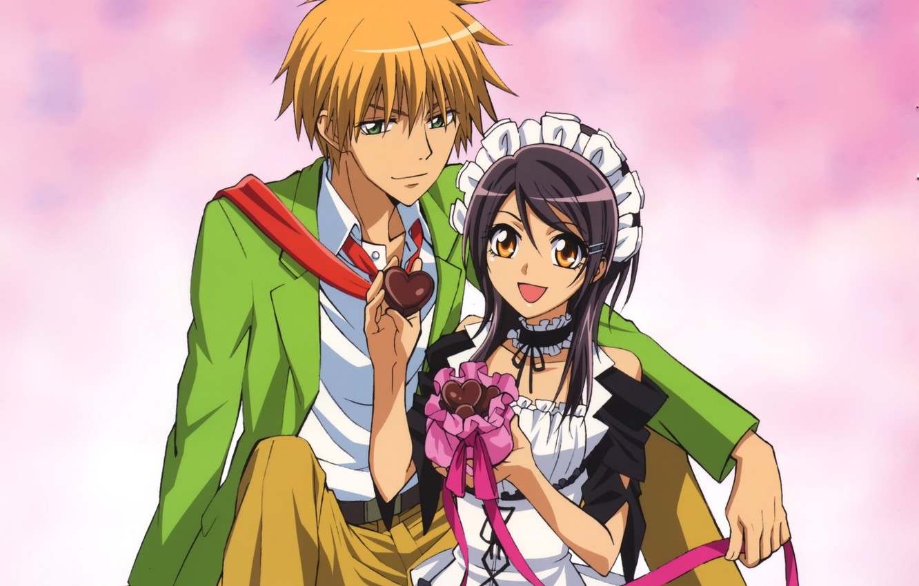 Photo Wallpaper Anime, Art, Pair, Kaichou Wa Ma - Anime De Kaichou Wa Maid Sama , HD Wallpaper & Backgrounds