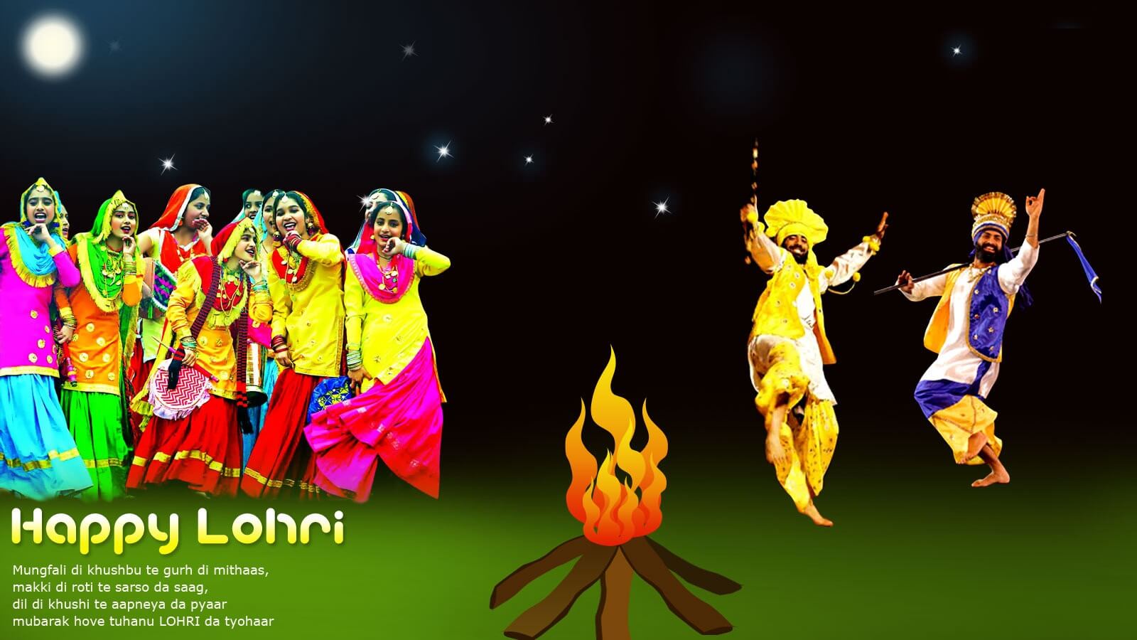 Happy Lohri Images - Makar Sankranti Lohri Pongal Bihu , HD Wallpaper & Backgrounds