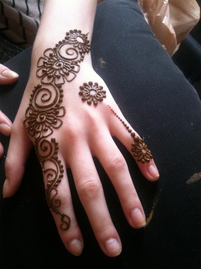 Elegant Simple Henna Designs For Girls - Mehndi Design Simple Back Hand , HD Wallpaper & Backgrounds