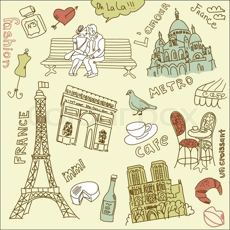 Paris Doodles , HD Wallpaper & Backgrounds