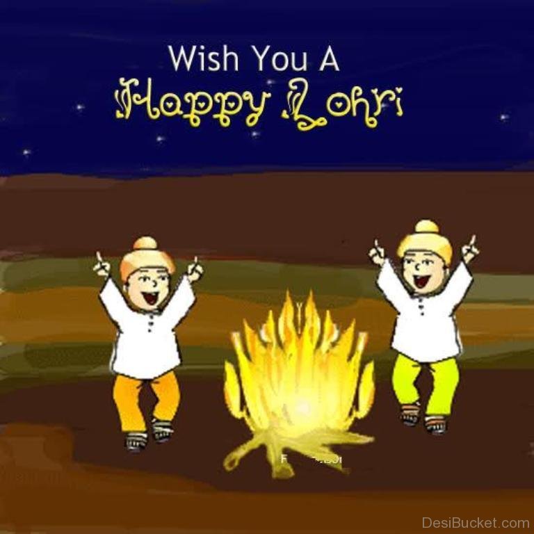 Wish A Happy Lohri To You - Lohri Images In Cartoon , HD Wallpaper & Backgrounds